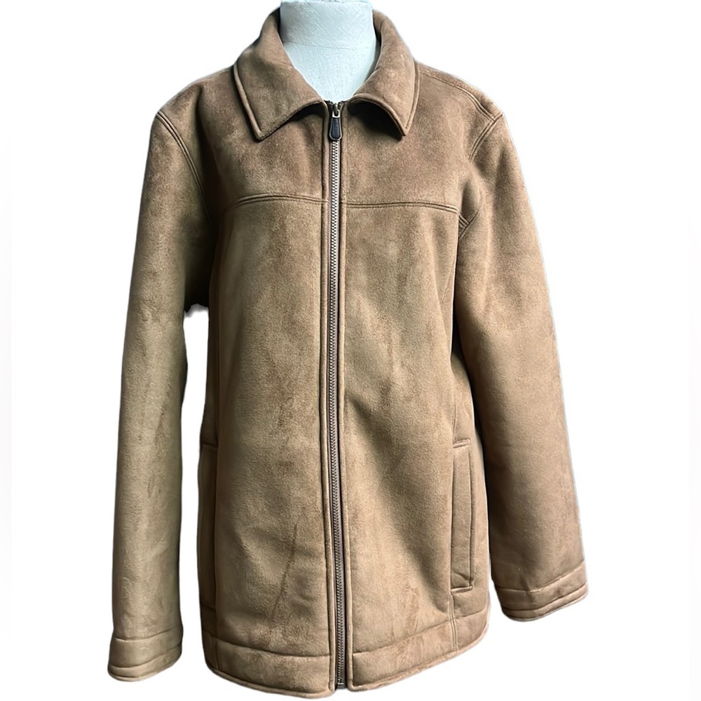 L.L. Bean faux suede fleece jacket Men’s Size Large Tall
